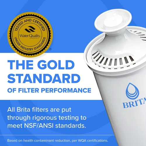 Vista 6 de Brita Standard Water Filter for Pitchers and Dispensers, Reduces Copper, Cadmium and Mercury Impurities, Lasts Two Months or 40 Gallons, Includes 6