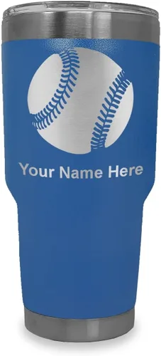 Vista 35 de LaserGram Vaso personalizado de 20 onzas, pelota de béisbol (verde camuflado)