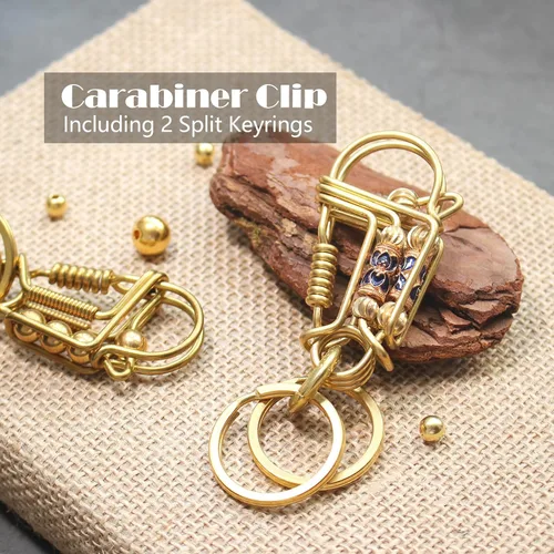 Vista 2 de Cute Carabiner Clip, Keychain Accessories Aesthetic, Heavy Duty Snap Hook Key Fob, Handmade Birdie Keyring