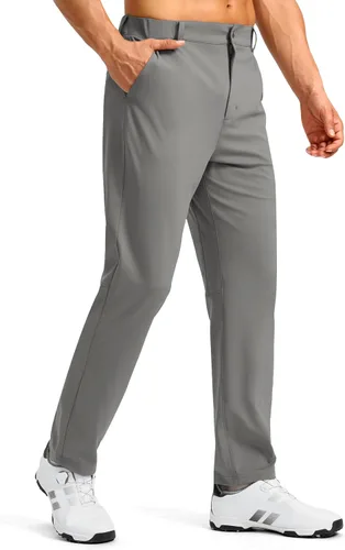 Vista 2 de Soothfeel Pantalones de golf para hombre con 5 bolsillos, ajustados, elásticos, casuales, de viaje, pantalones de trabajo para hombre