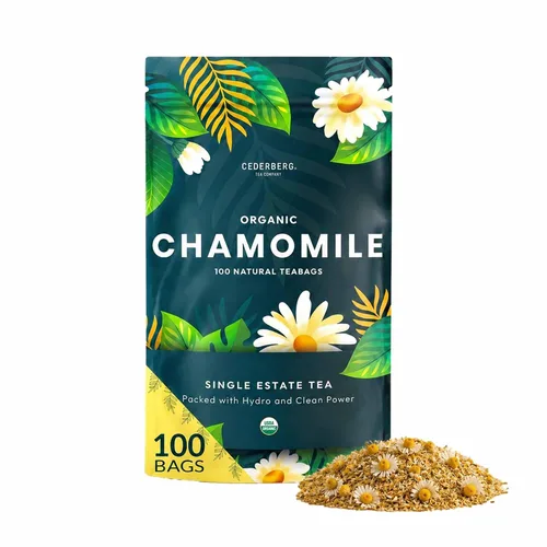 Vista 8 de Cederberg Tea Company Té orgánico de manzanilla — 30 bolsas de té Té de hierbas orgánicas de origen único Bolsas de té ecológicas Té sin