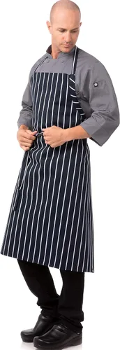 Vista 3 de Chef Works Delantal unisex de chef inglés, Negro