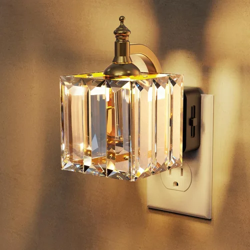 Vista 18 de L LOHAS LED Las luces nocturnas se enchufan a la pared, luz nocturna con Anillo de oro-3CCT