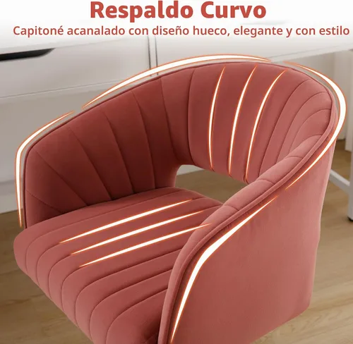 Vista 8 de Silla de escritorio moderna para oficina en casa, 1 unidad, silla giratoria