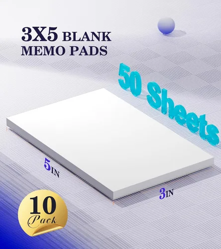 Vista 2 de Bloc de notas pequeño de bolsillo de 3 x 5 pulgadas, paquete de 10 blocs de notas de servidor de 3 x 5, blocs de notas blancos, blocs de notas