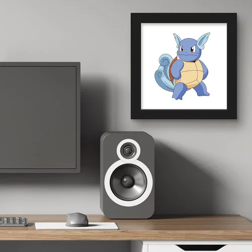 Vista 6 de Trends International Gallery Pops Pokemon - Arte de pared de Wartortle, versión enmarcada negra, 12 x 12 pulgadas