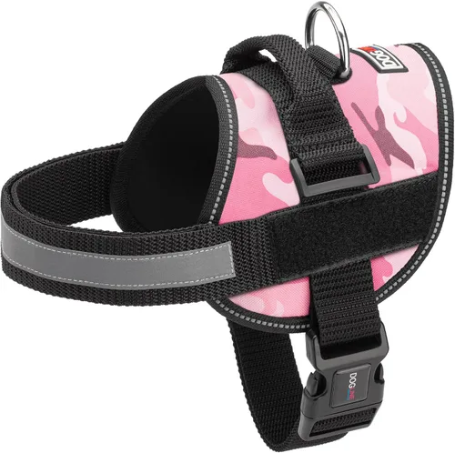Vista 35 de Dogline Arnés para perro, chaleco reflectante ajustable sin tirones con asa para caminar, entrenar, transpirable, arnés sin estrangulamiento