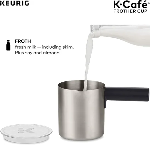 Vista 10 de Keurig Funciona con leche no láctea, espuma caliente y fría, solo cafeteras compatibles K-Café, 34 onzas, espumador de carbón