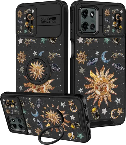 Vista 57 de para Moto G 5G 2023 funda - Cubierta de teléfono linda con corazón para mujeres y niñas, diseño único negro con cubierta deslizante para la cámara