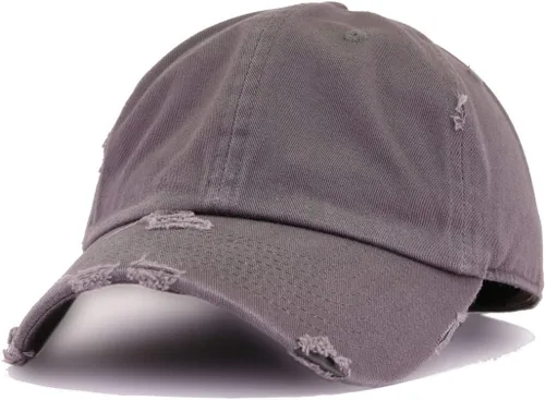 Vista 3 de Gorra de béisbol vintage con letra inicial F de algodón bordado, ajustable, desgastada, para papá