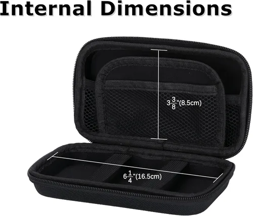 Vista 6 de Ginsco Estuche de protección de carcasa dura, bolsa organizadora de accesorios electrónicos para MacBook Air/pro, adaptadores, cargadores, cables