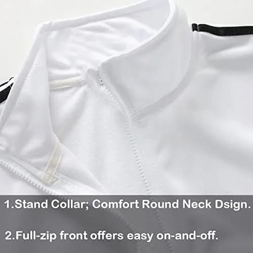 Vista 2 de GXAMOY Conjunto deportivo deportivo de 2 piezas para hombre, casual, con cremallera completa, para correr, entrenamiento, deportes, conjunto