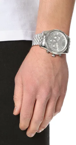 Vista 2 de Michael Kors Reloj Lexington MK8405 en tono plateado para hombre