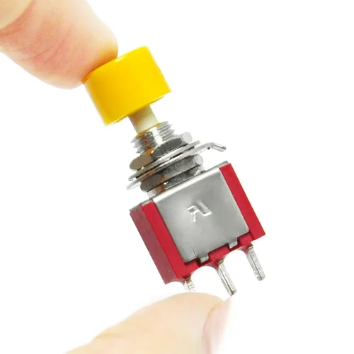 Vista 6 de Gikfun AC 2A 250V/5A 120V NO/NC SPST Interruptor de botón momentáneo Kit de bricolaje para Arduino (paquete de 8 piezas) EK1926
