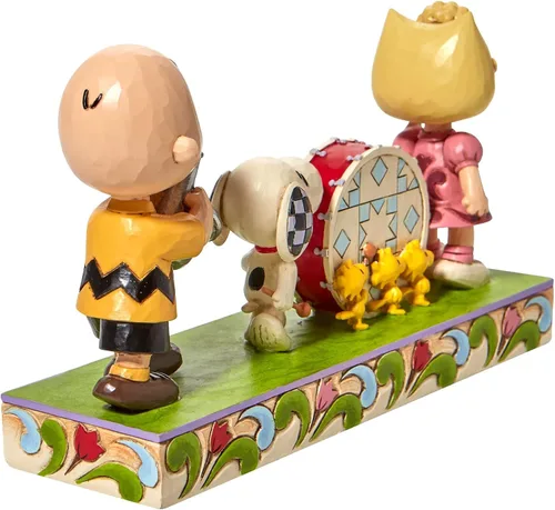 Vista 4 de Enesco Jim Shore Peanuts Marching Band Parade - Figura de desfile, 4.625 pulgadas, multicolor