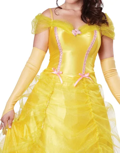 Vista 2 de California Costumes - Vestido largo de Bella princesa de cuento de hadas clásico para mujer