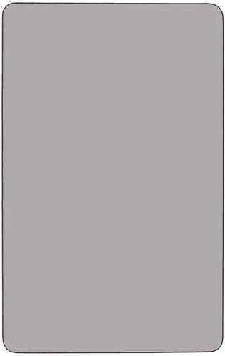 Vista 6 de Flash Furniture Mesa de actividades laminada térmica rectangular gris de 24 pulgadas de ancho x 48 pulgadas de largo, patas ajustables en altura