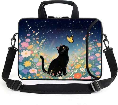 Vista 13 de AMARY Funda para portátil de 15.4" 15.6" pulgadas, estuche para chromebook, correa de hombro ajustable con asa, bolsillo para accesorios