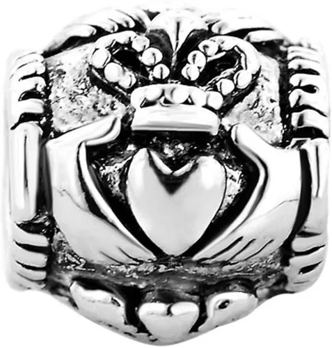 Vista 3 de LovelyJewelry Cuentas de amistad celta Claddagh Best Friend Charm para pulsera, Metal