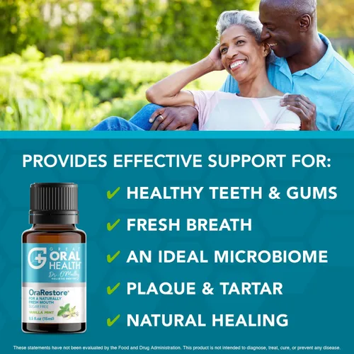 Vista 3 de OraRestore - Tratamiento para el mal aliento para adultos Halitosis: concentrado de enjuague oral formulado por dentistas, aceite dental líquido
