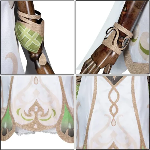 Vista 5 de Genfeli Genshin Impact Nahida - Disfraz completo de cosplay de juego de roles para Halloween, talla XL