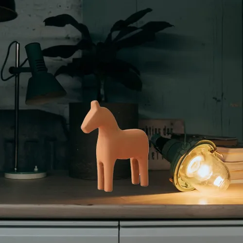 Vista 9 de SEWACC Decoración de caballo de madera de escritorio, adorno creativo de caballo para oficina en casa, niños y niñas, artesanía de madera de alta