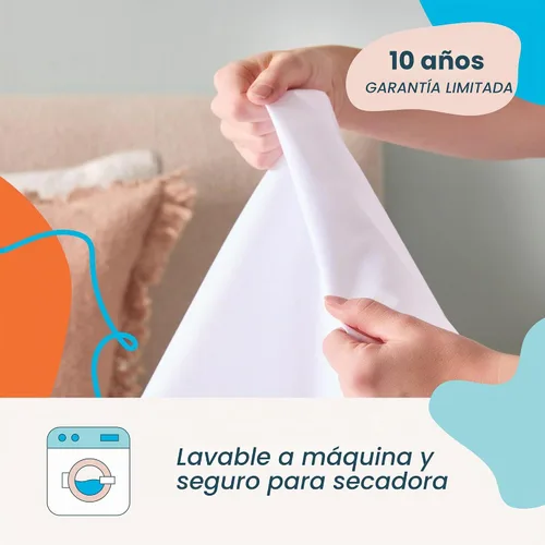 Vista 6 de Linenspa Protector de colchón impermeable de 5 lados, transpirable