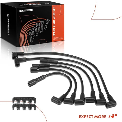 Vista 8 de A-Premium Juego de 6 cables de bujía de encendido compatibles con Jeep Cherokee CJ7 Comanche Scrambler Wagoneer Wrangler Eagle Premier AMC Eagle