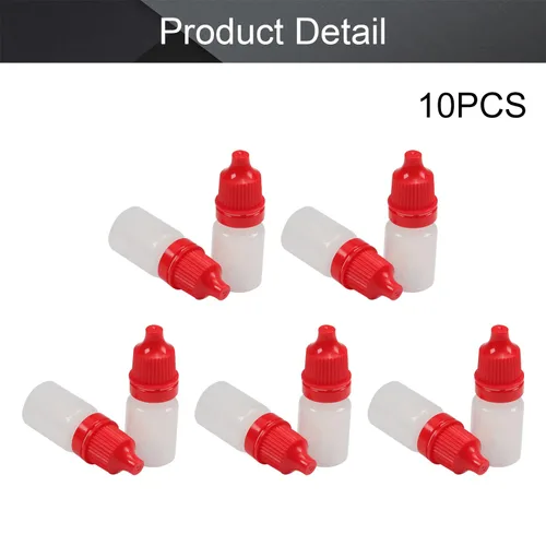 Vista 3 de Othmro Botellas cuentagotas de plástico de ojo de laboratorio de polietileno de 0.2 onzas, 10 piezas, gotero líquido exprimible de 0.2 fl oz boca