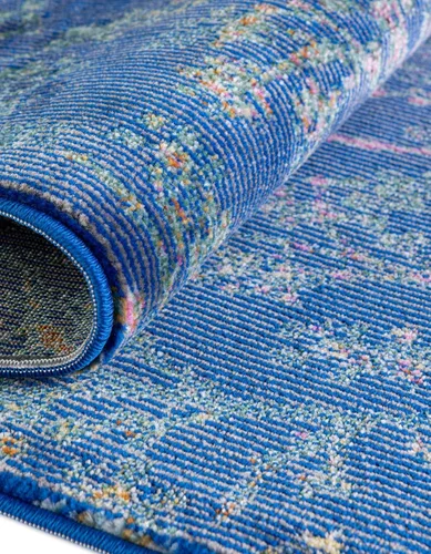 Vista 6 de Unique Loom Blossom Collection - Alfombra de área Yoshino (2' x 3' 1", rectangular, azul/verde)