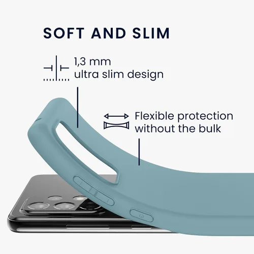 Vista 2 de kwmobile Funda compatible con Samsung Galaxy A52 / A52 5G / A52s 5G - Funda protectora de silicona TPU suave y delgada - Arctic Night