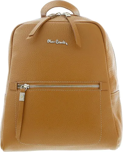 Vista 2 de Pierre Cardin Mochila clásica de cuero camello para mujer, Camel, 11-11-6.5