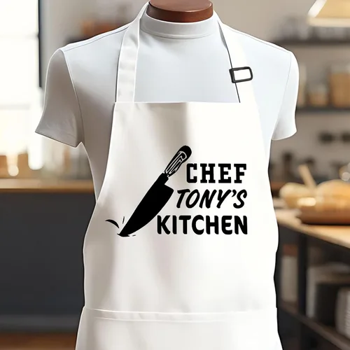 Vista 3 de Delantal de chef personalizado para hombres, regalos de parrilla para hombres, regalo para hombre, regalo para papá, día del padre y Navidad