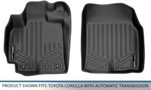 Vista 4 de SMARTLINER Juego de tapetes de piso de primera fila para Toyota Corolla 2009-2013