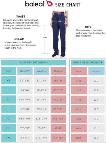 Vista 6 de BALEAF Pantalones deportivos para mujer, pantalones deportivos para correr, bolsillos con cremallera, pantalones deportivos para calentar, casuales