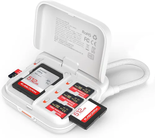 Vista 9 de PGYTECH CreateMate - Mini lector de tarjetas SD para Pocket 4, lector de tarjetas SD 4.0/Micro SD 2 en 1 de alta velocidad con almacenamiento