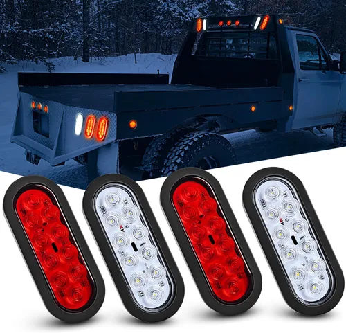 Vista 16 de Nilight juego de 2 luces de señalización de giro LED de 16 luces ámbar, carcasa de aluminio de 4.4 pulgadas, luces indicadoras de señalización