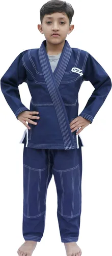 Vista 9 de G4 VISION BJJ Kids Jiu Jitsu Gi, uniforme brasileño de Jiu Jitsu para niños, cinturón blanco ligero Negro