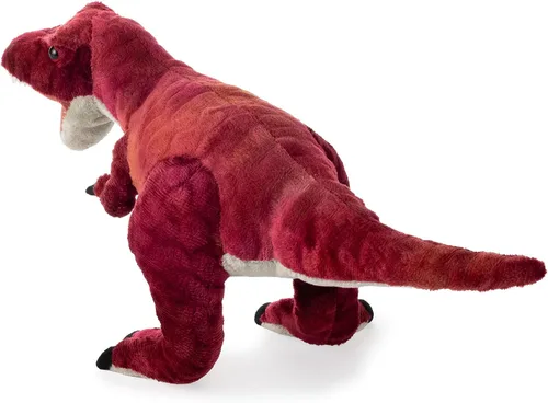 Vista 4 de The Petting Zoo Peluche de dinosaurio T-Rex, regalo para niños, animales de dinosaurio, juguete de peluche de dinosaurio T-Rex rojo de 15 pulgadas