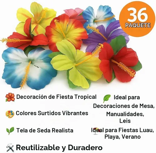 Vista 2 de Oojami flores de hibisco para decorar la mesa