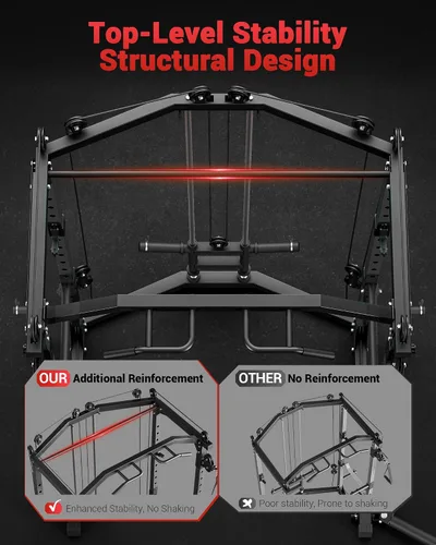 Vista 4 de GarveeLife Power Cage, Multi-Functional Power Racks for Home Gym with Cable Crossover System, 1600 LBS Weight Capacity Fitness Squat Rack for