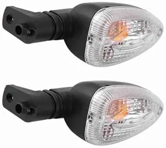 Vista 7 de Terisass Luces de giro 1 par motocicleta indicadores lente 12V plástico dirección indicador lámpara con para F650GS 2008-2009 F800GS F800R 2007-2008