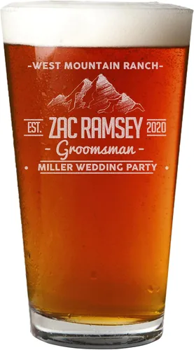 Vista 7 de Vaso de cerveza grabado personalizado de 16 onzas, regalos de Navidad grabados personalizados para hombres, regalos de cumpleaños para papá, regalos