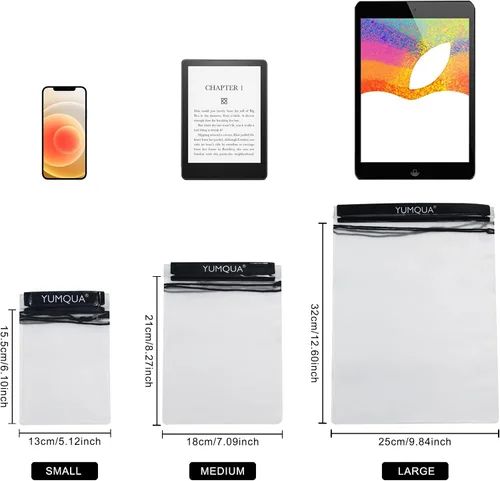 Vista 2 de YUMQUA Bolsa impermeable transparente, bolsa impermeable para documentos, soporte para pasaporte, funda hermética para mapas, bolsa impermeable a