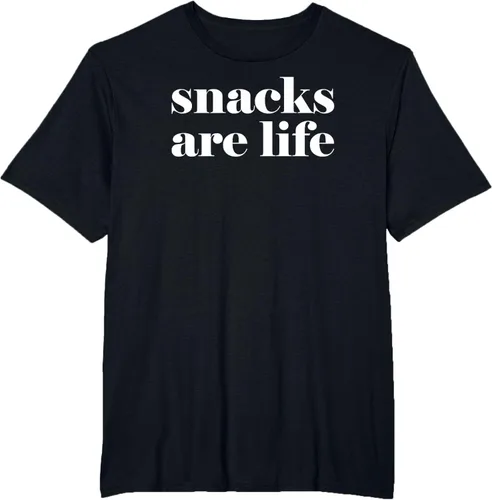 Vista 29 de Snacks Are Life - Camiseta divertida para amantes de los aperitivos, Negro