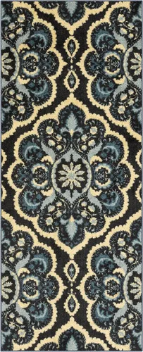 Vista 48 de Maples Rugs Vivian Medallion - Alfombra de área, fabricada en Estados Unidos, lavable, antideslizante, alfombra de interior para cocina, entrada