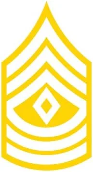 Vista 8 de E-8 Primer corte sargento Rank US Army – Adhesivo – Die 1sg or-8, Azul