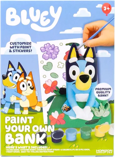 Vista 12 de Figurita de Bingo para Pintar Bluey, Figurita de Bingo de Cerámica para Pintar, Incluye 6 Pinturas Acrílicas, Pincel, Juguetes Bluey, Adornos