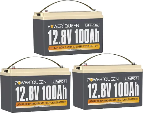 Vista 24 de Power Queen Batería LiFePO4 del motor de arrastre del grupo 31 de 12V 100Ah