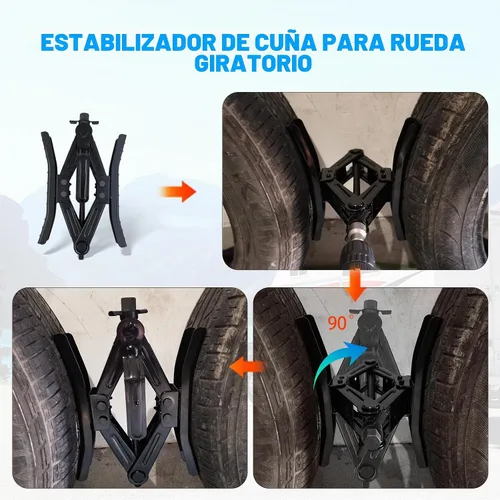 Vista 2 de Estabilizadores de Calzo de Rueda Giratorios para RV (Ajustados con Taladro), Estabilizadores de Calzo de Neumático de Servicio Pesado para TURNO
